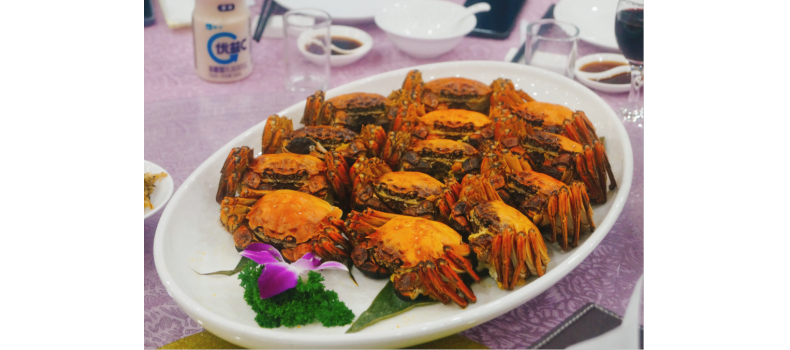 年中活动：美食盛宴——全程使用公司产品养殖的大闸蟹